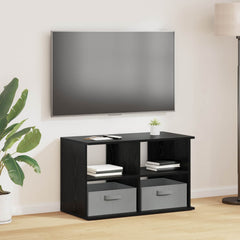 TV stand with Drawer 79 x 40 x 48 cm Black oak