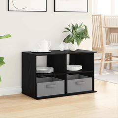 TV stand with Drawer 79 x 40 x 48 cm Black oak