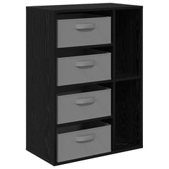 vidaXL Sideboard Black Oak 60 x 33.5 x 84 cm 2