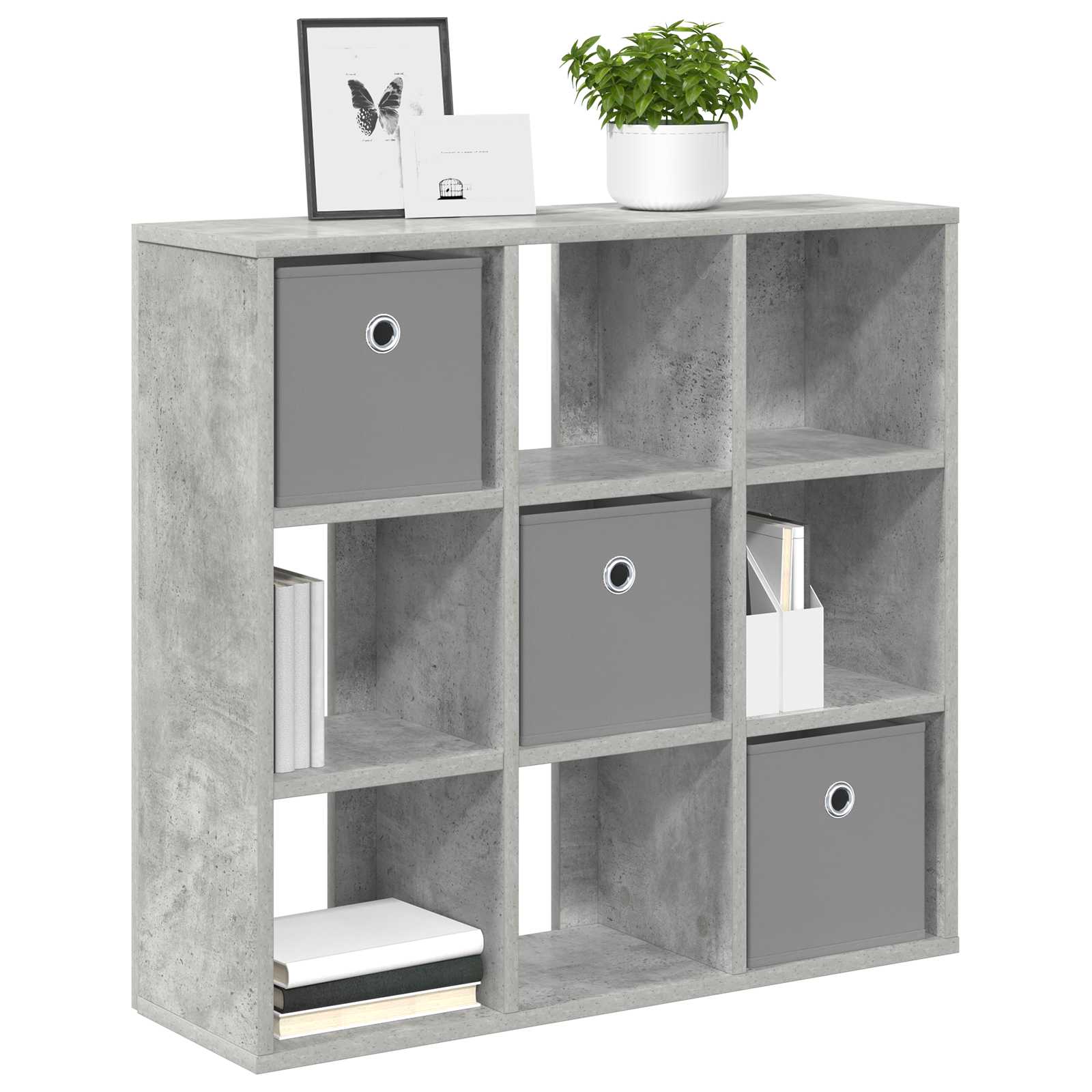 vidaXL Sideboard Concrete Grey 73.5 x 24 x 69.5 cm 3