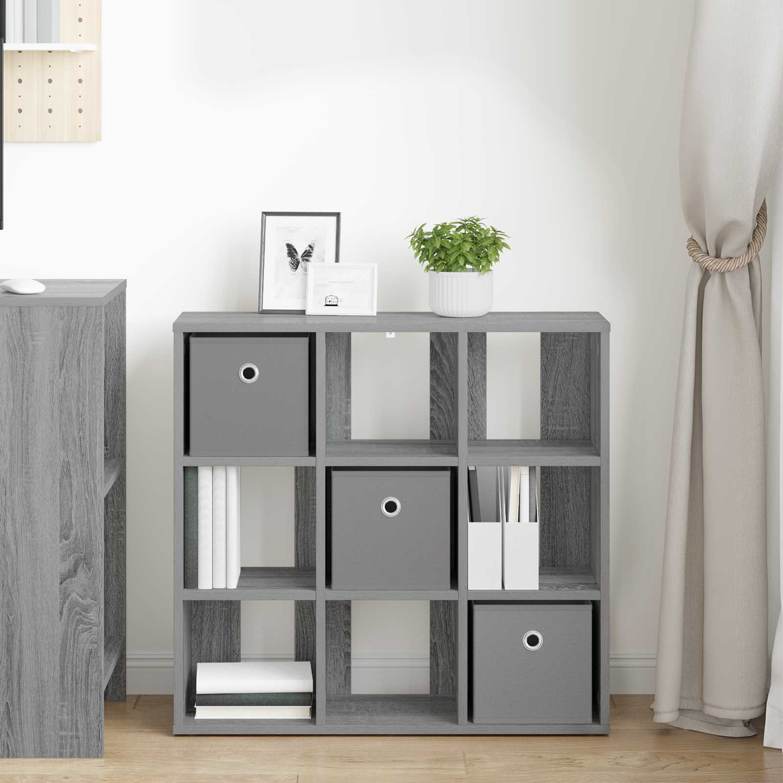 vidaXL Sideboard Grey Sonoma 73.5 x 24 x 69.5 cm 4