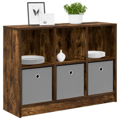 vidaXL Sideboard Smoked Oak 88.5 x 27.5 x 63.5 cm 3
