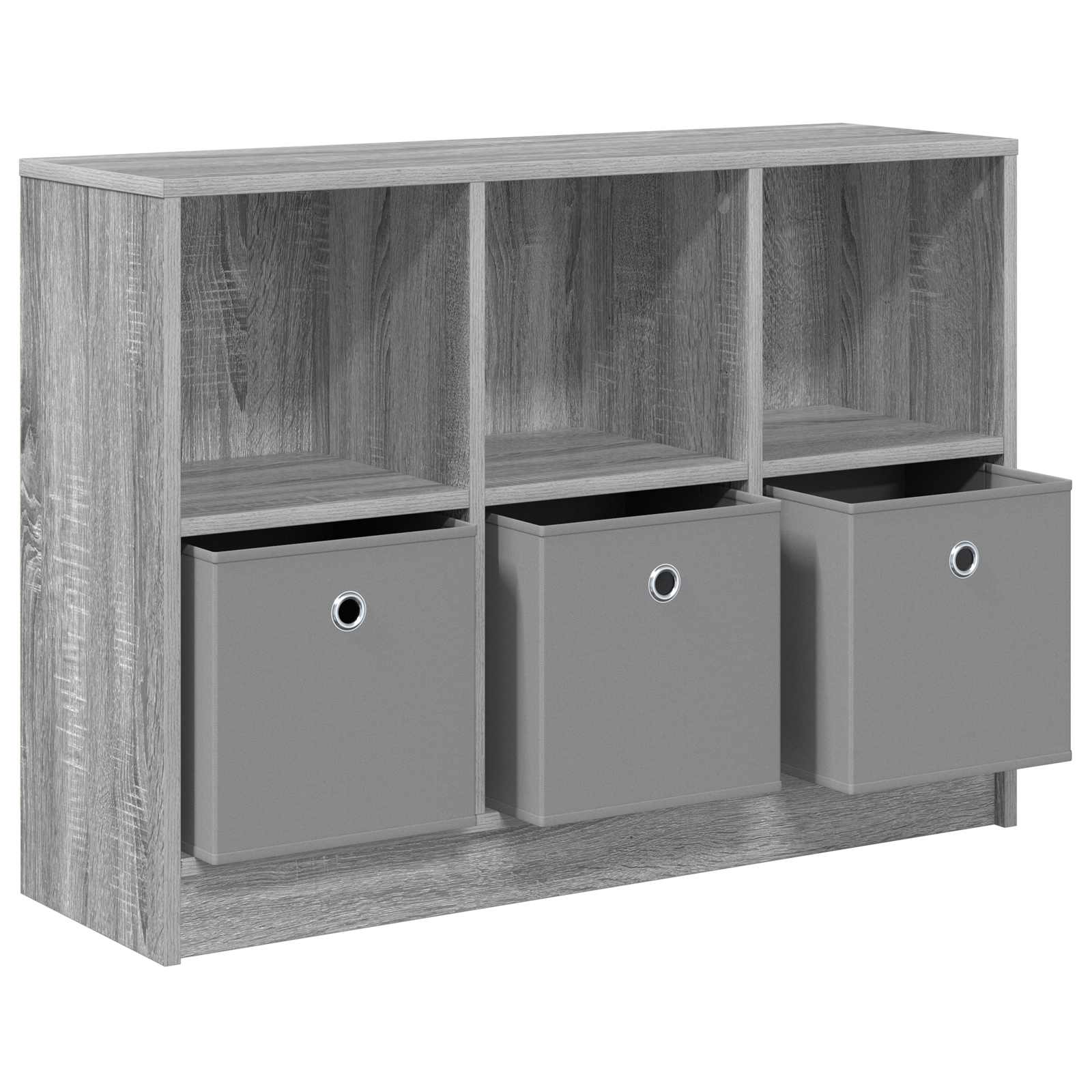 vidaXL Sideboard Grey Sonoma 88.5 x 27.5 x 63.5 cm 5