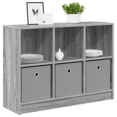 vidaXL Sideboard Grey Sonoma 88.5 x 27.5 x 63.5 cm 3