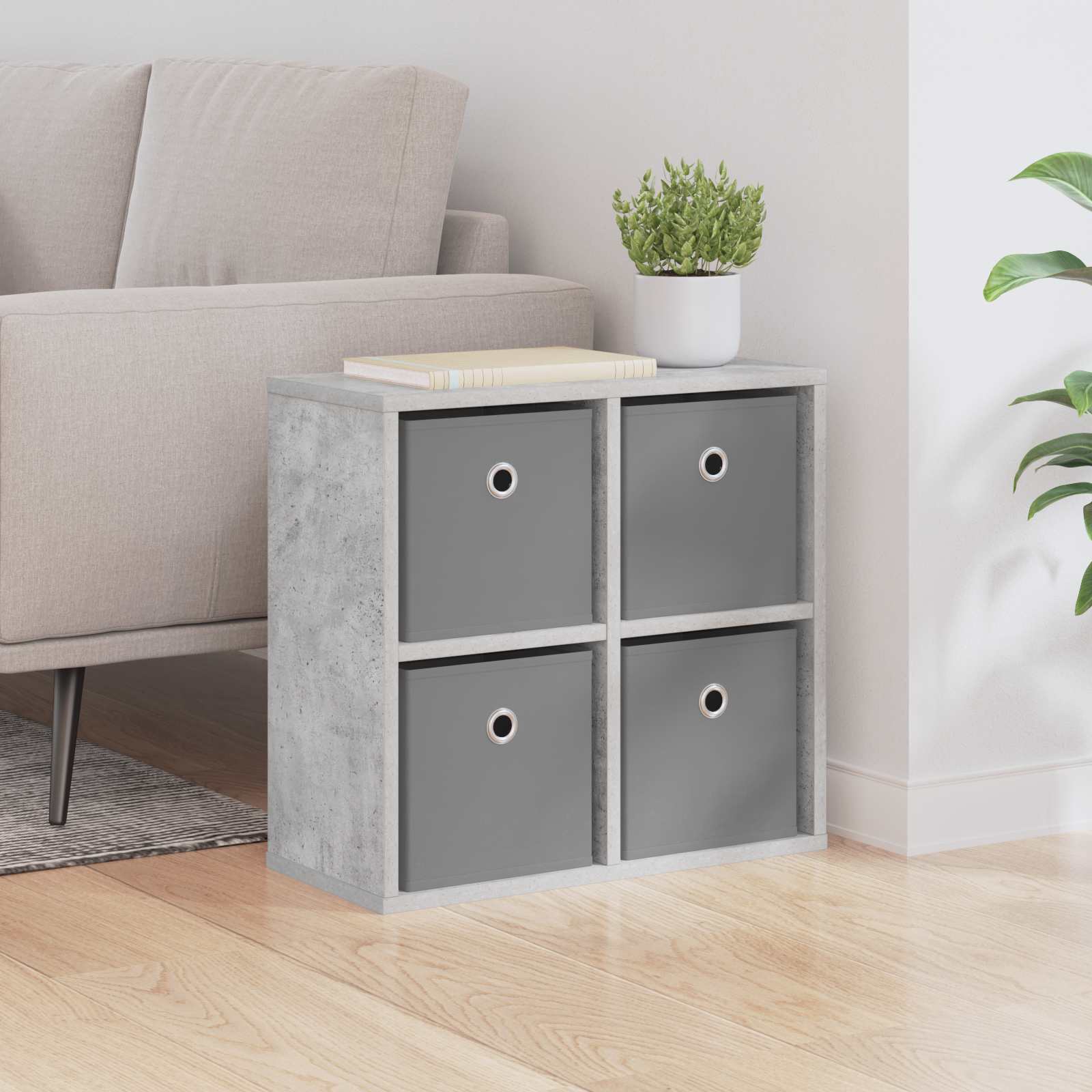 vidaXL Sideboard Concrete Grey 49.5 x 22 x 47 cm 1