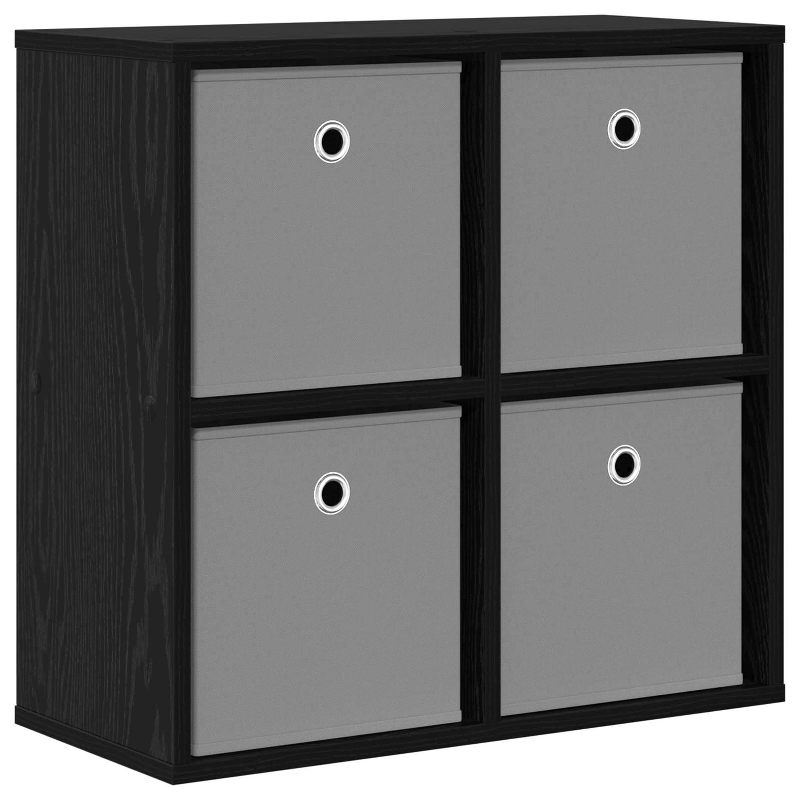 vidaXL Sideboard Black Oak 59.5 x 27 x 57 cm 2