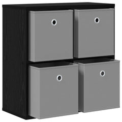vidaXL Sideboard Black Oak 59.5 x 27 x 57 cm 5