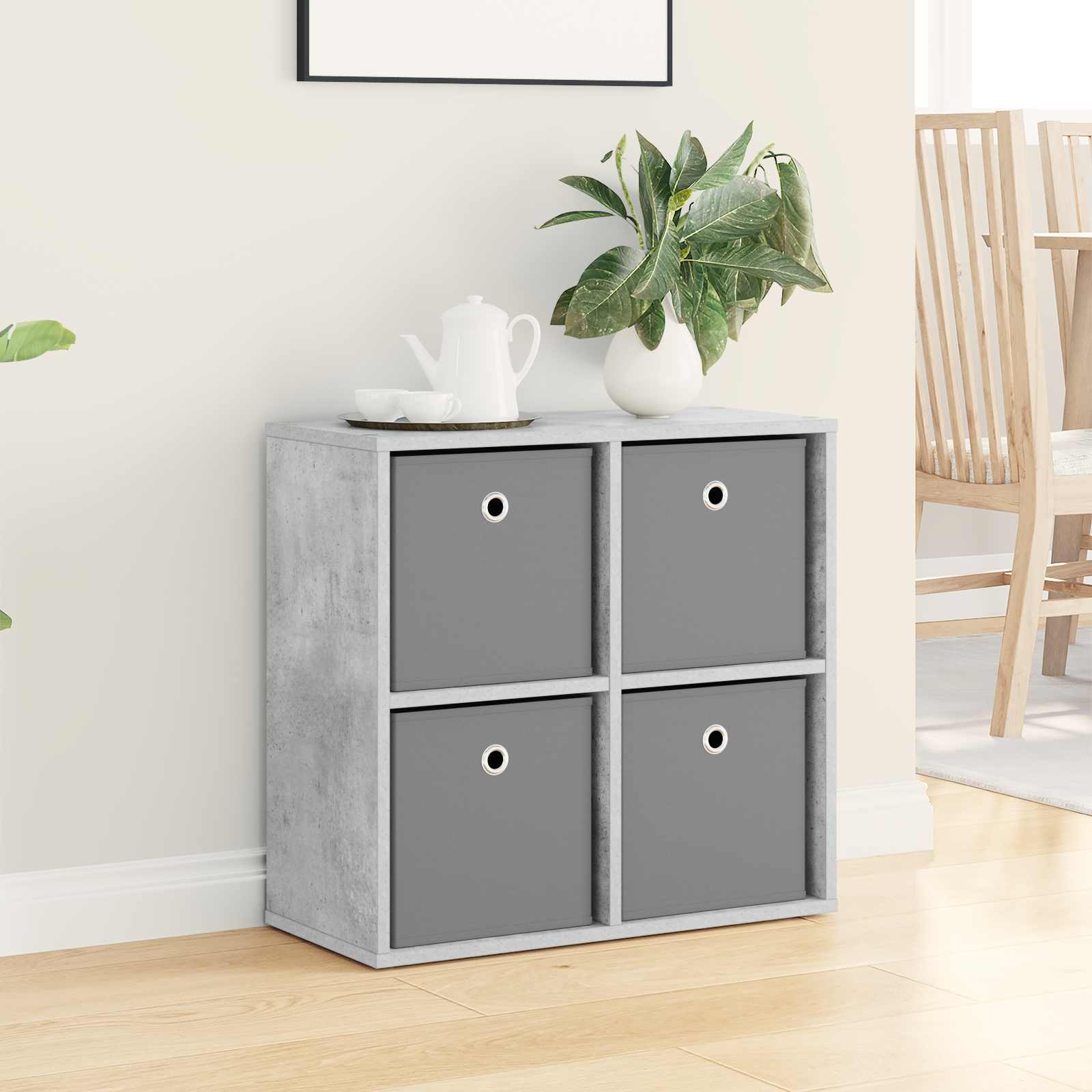 vidaXL Sideboard Concrete Grey 59.5 x 27 x 57 cm 4