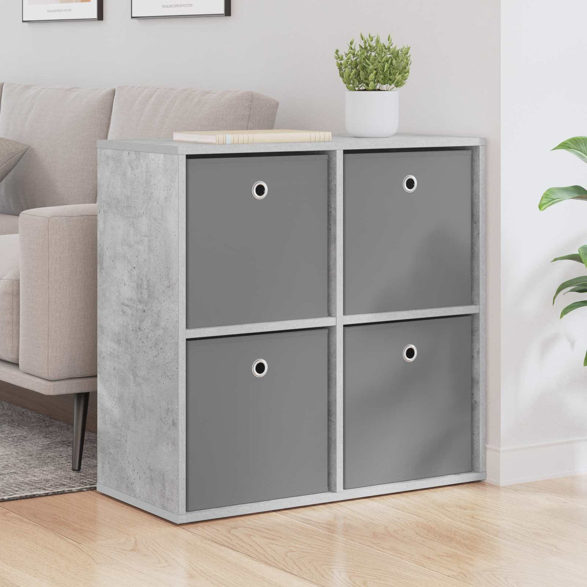 Sideboard 68.5 x 32 x 67 cm Concrete grey