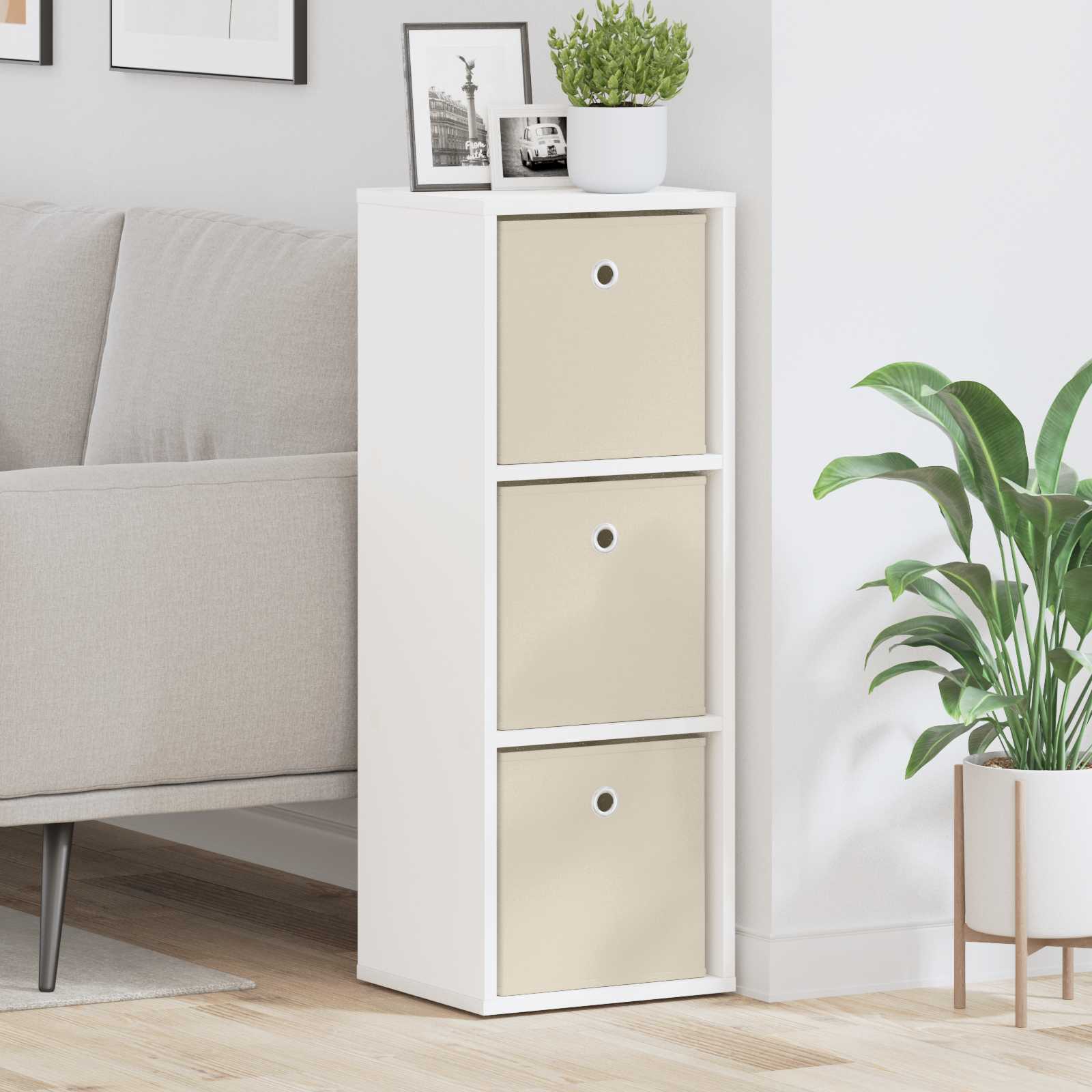 vidaXL Sideboard with Drawer White 30.5 x 27 x 84.5 cm 1