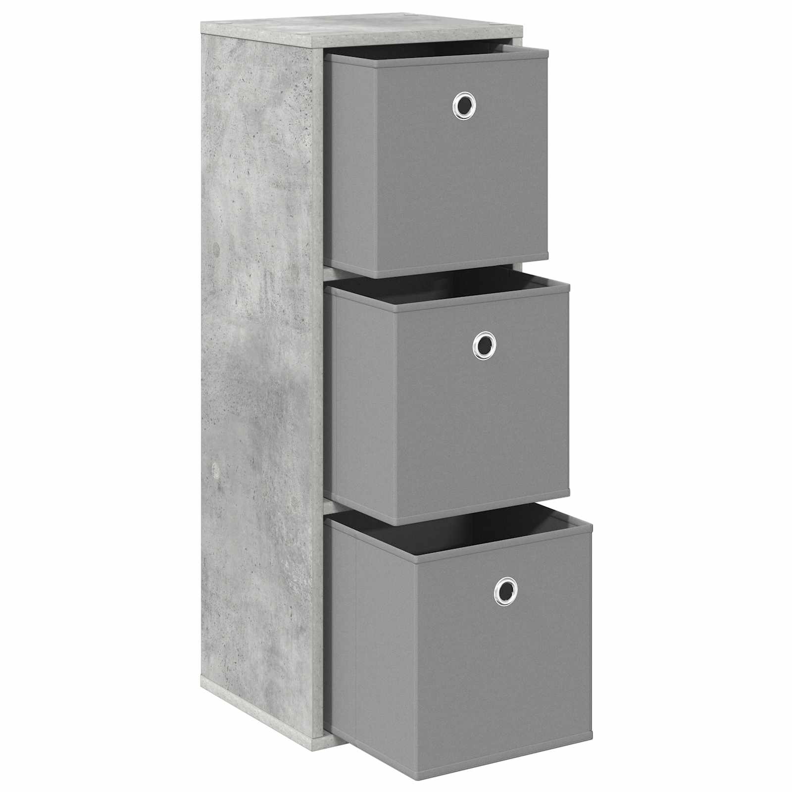 vidaXL Sideboard with Drawer Concrete Grey 30.5 x 27 x 84.5 cm 4
