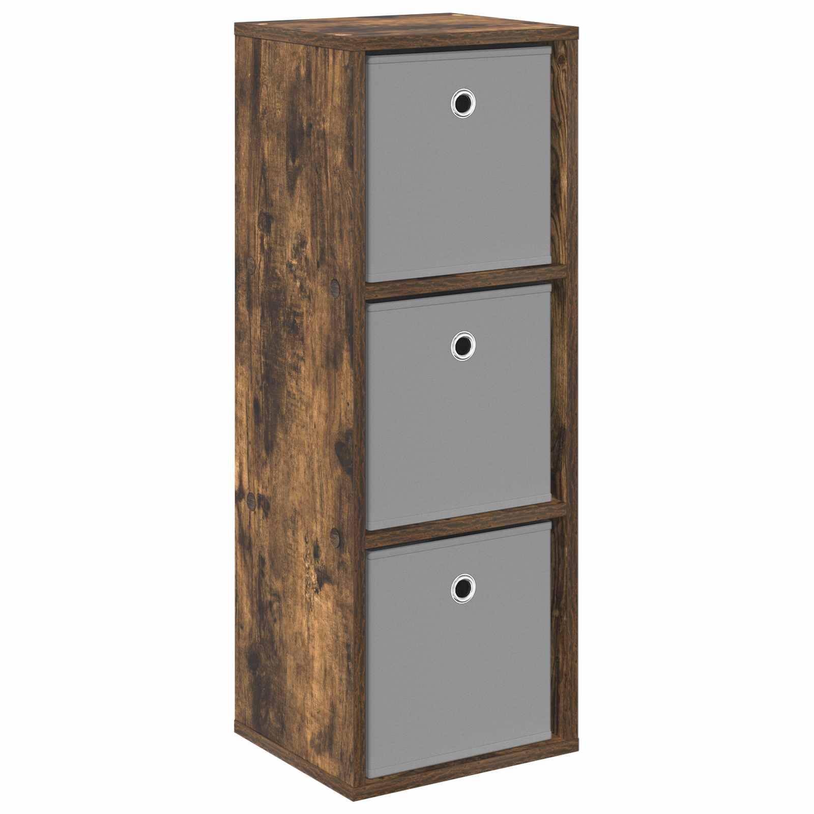 vidaXL Sideboard with Drawer Smoked Oak 30.5 x 27 x 84.5 cm 2