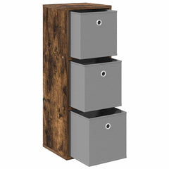 vidaXL Sideboard with Drawer Smoked Oak 30.5 x 27 x 84.5 cm 4