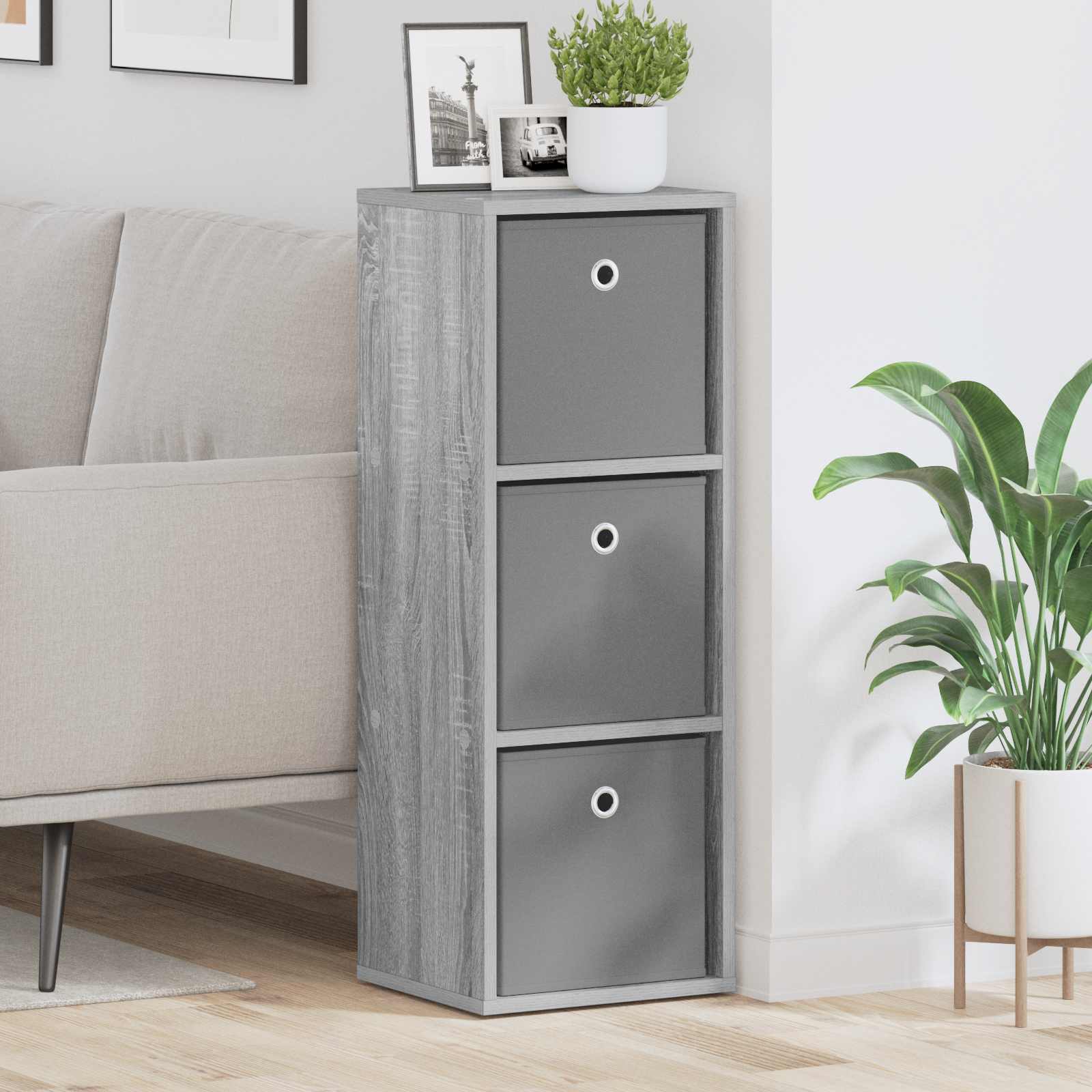 vidaXL Sideboard with Drawer Grey Sonoma 30.5 x 27 x 84.5 cm 1