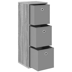 vidaXL Sideboard with Drawer Grey Sonoma 30.5 x 27 x 84.5 cm 4
