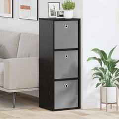 vidaXL Sideboard with Drawer Black Oak 35 x 32 x 99.5 cm 1