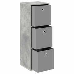 vidaXL Sideboard with Drawer Concrete Grey 35 x 32 x 99.5 cm 4