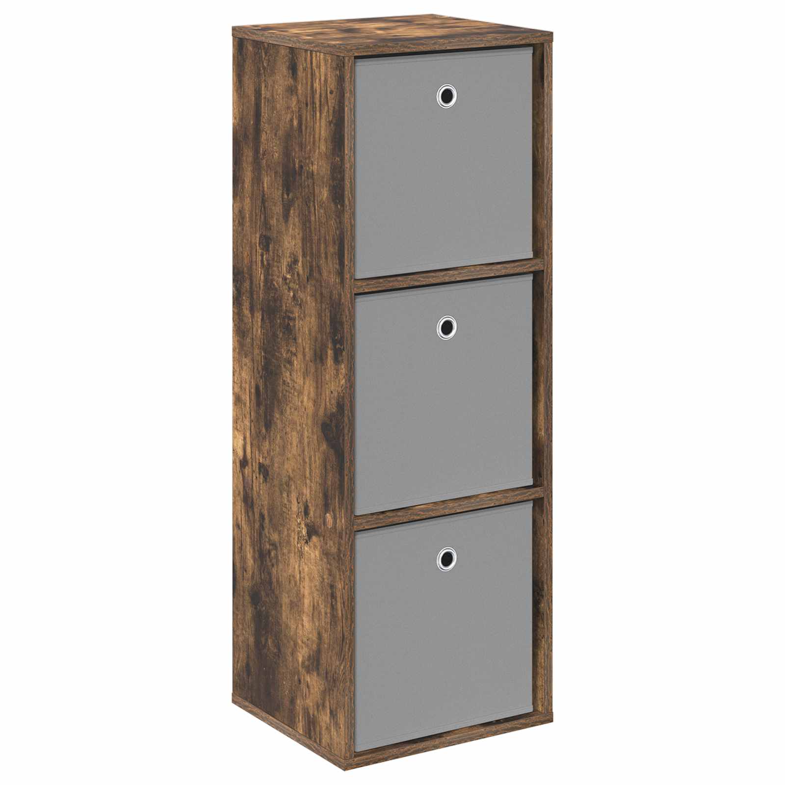 vidaXL Sideboard with Drawer Smoked Oak 35 x 32 x 99.5 cm 2