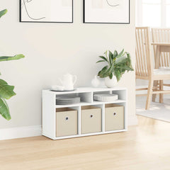 vidaXL Lowboard with Drawer White 72 x 22.5 x 38 cm 4