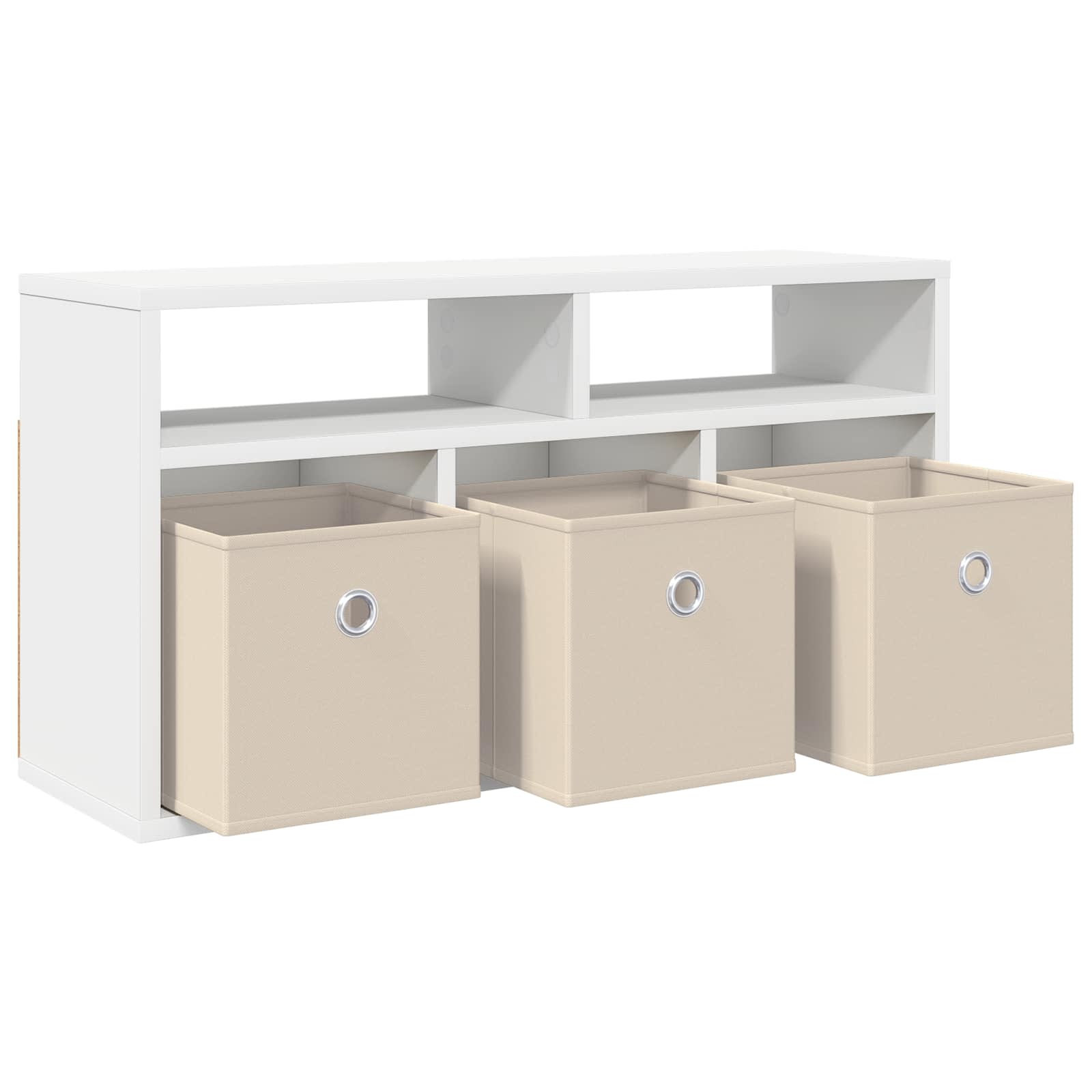 vidaXL Lowboard with Drawer White 72 x 22.5 x 38 cm 5
