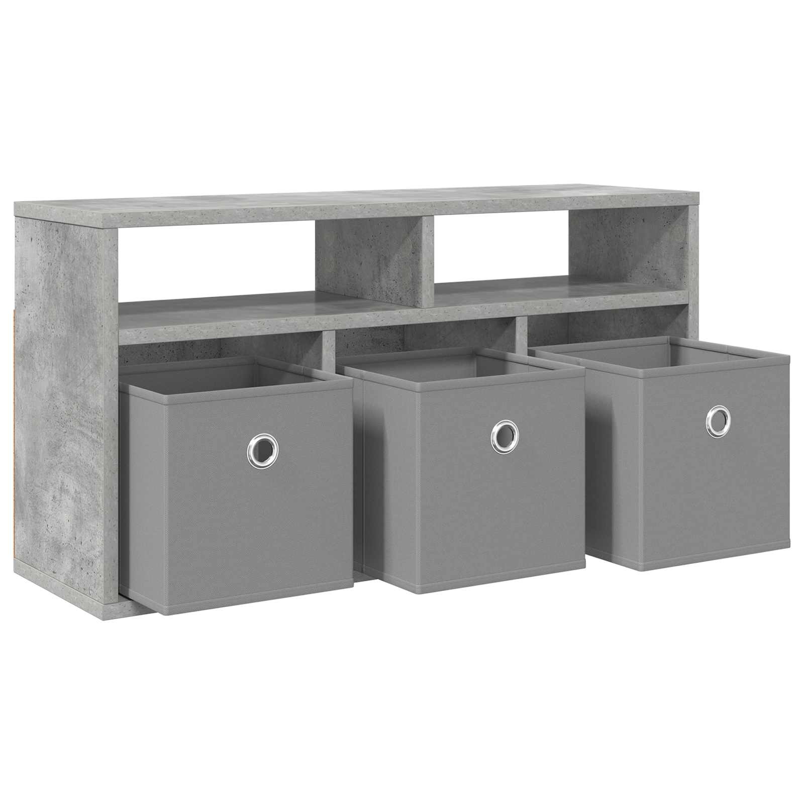 vidaXL Lowboard with Drawer Concrete Grey 72 x 22.5 x 38 cm 5