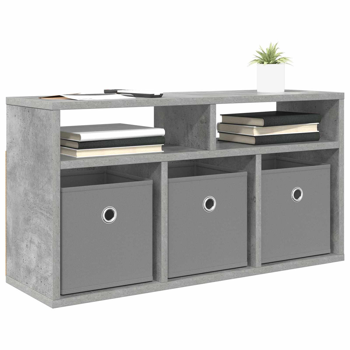 Lowboard with Drawer 72 x 22.5 x 38 cm Width 72 cm Concrete grey