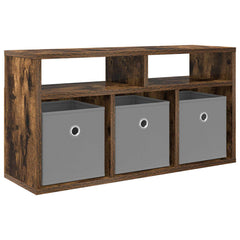 vidaXL Lowboard with Drawer Smoked Oak 72 x 22.5 x 38 cm 2