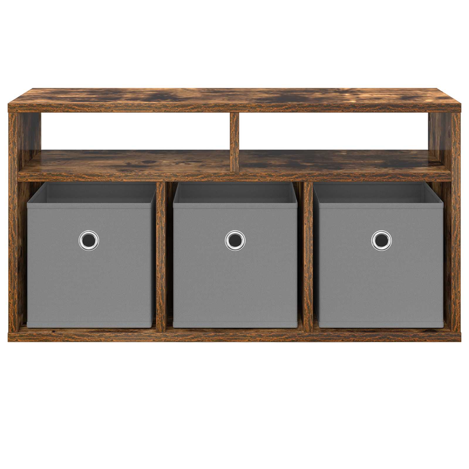 vidaXL Lowboard with Drawer Smoked Oak 72 x 22.5 x 38 cm 6