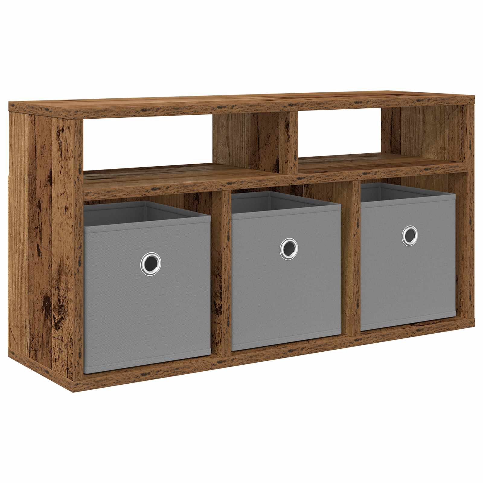 vidaXL Lowboard with Drawer Old Wood 72 x 22.5 x 38 cm 2