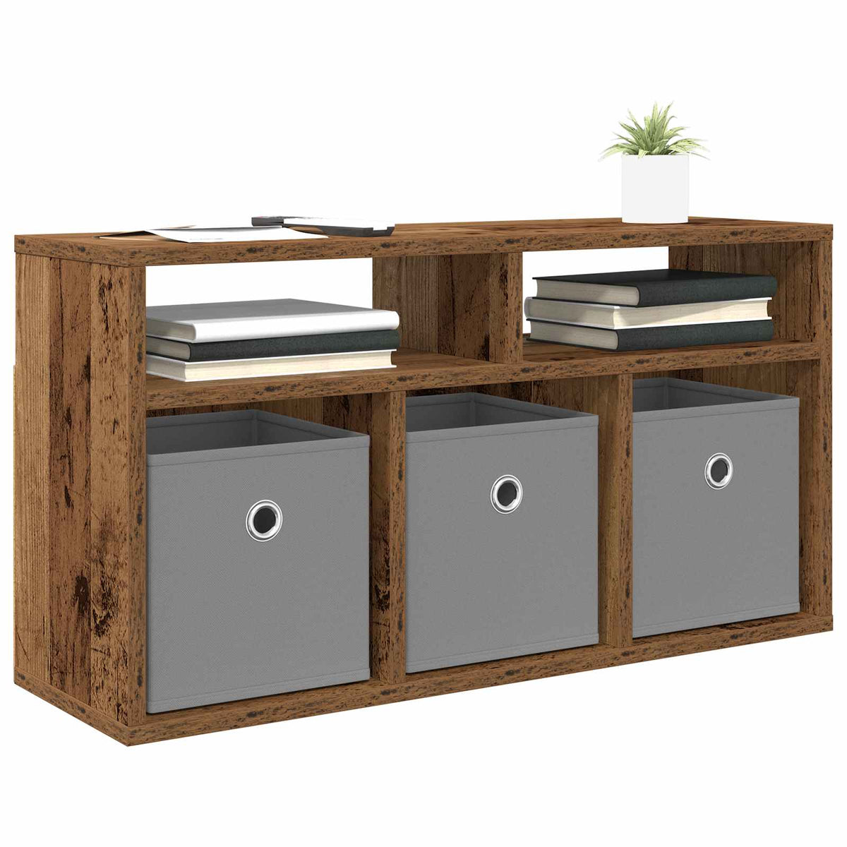 Lowboard with Drawer 72 x 22.5 x 38 cm Width 72 cm Old wood