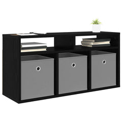 vidaXL Lowboard with Drawer Black Oak 87 x 27.5 x 43 cm 3