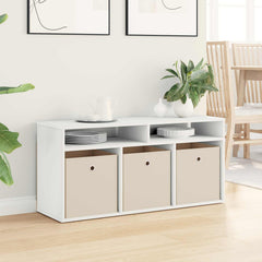 vidaXL Lowboard with Drawer White 102 x 32 x 48.5 cm 4