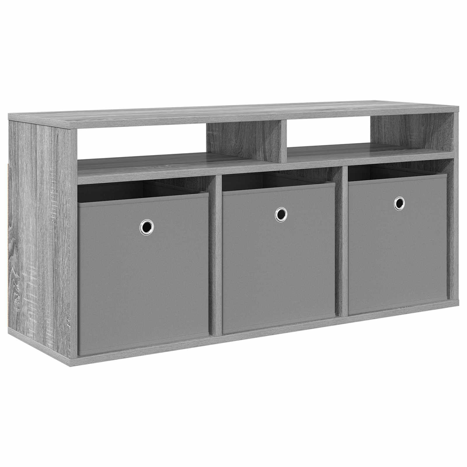 vidaXL Lowboard with Drawer Grey Sonoma 102 x 32 x 48.5 cm 2
