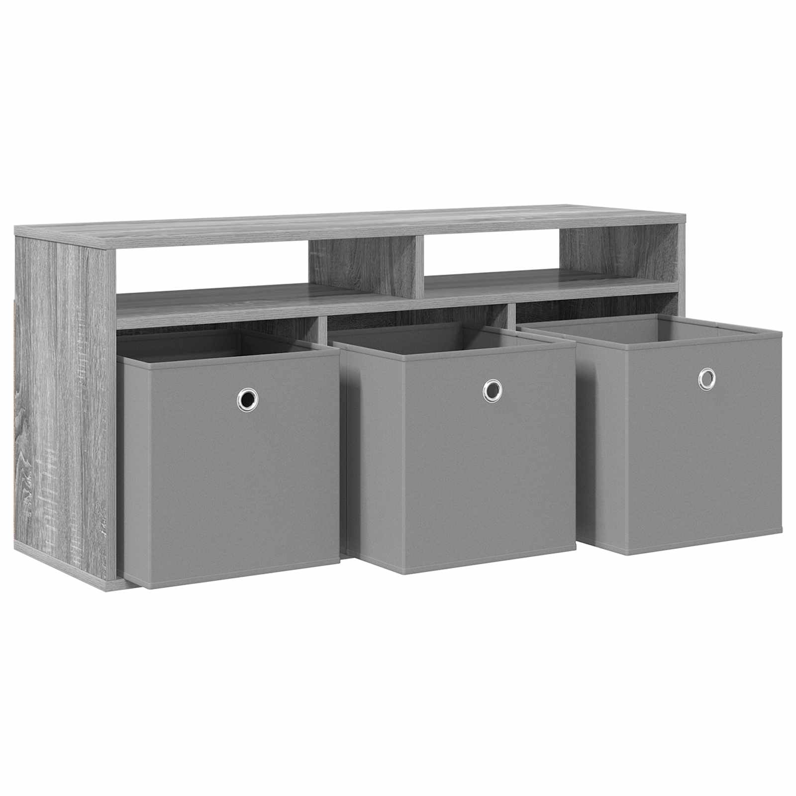 vidaXL Lowboard with Drawer Grey Sonoma 102 x 32 x 48.5 cm 5