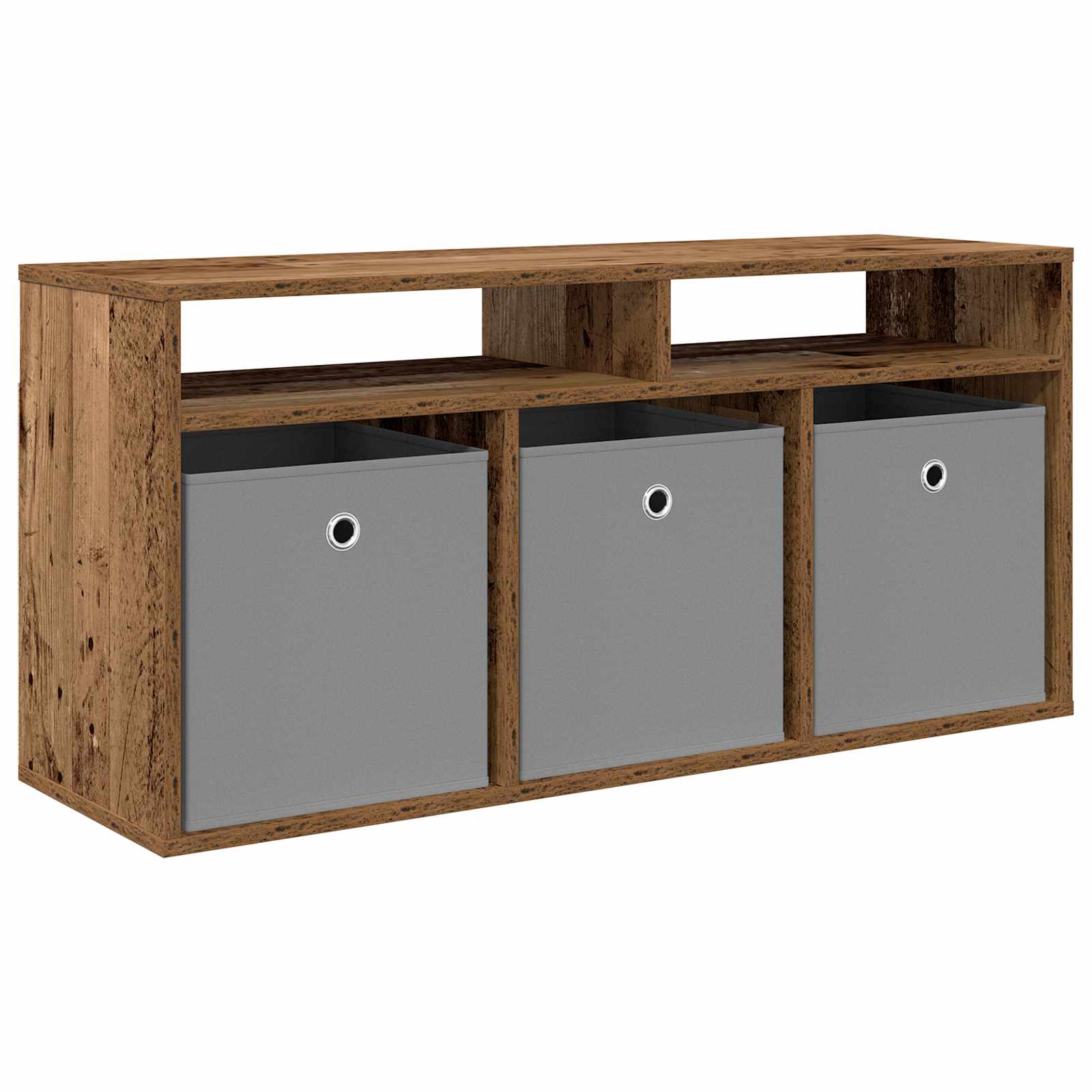 vidaXL Lowboard with Drawer Old Wood 102 x 32 x 48.5 cm 2