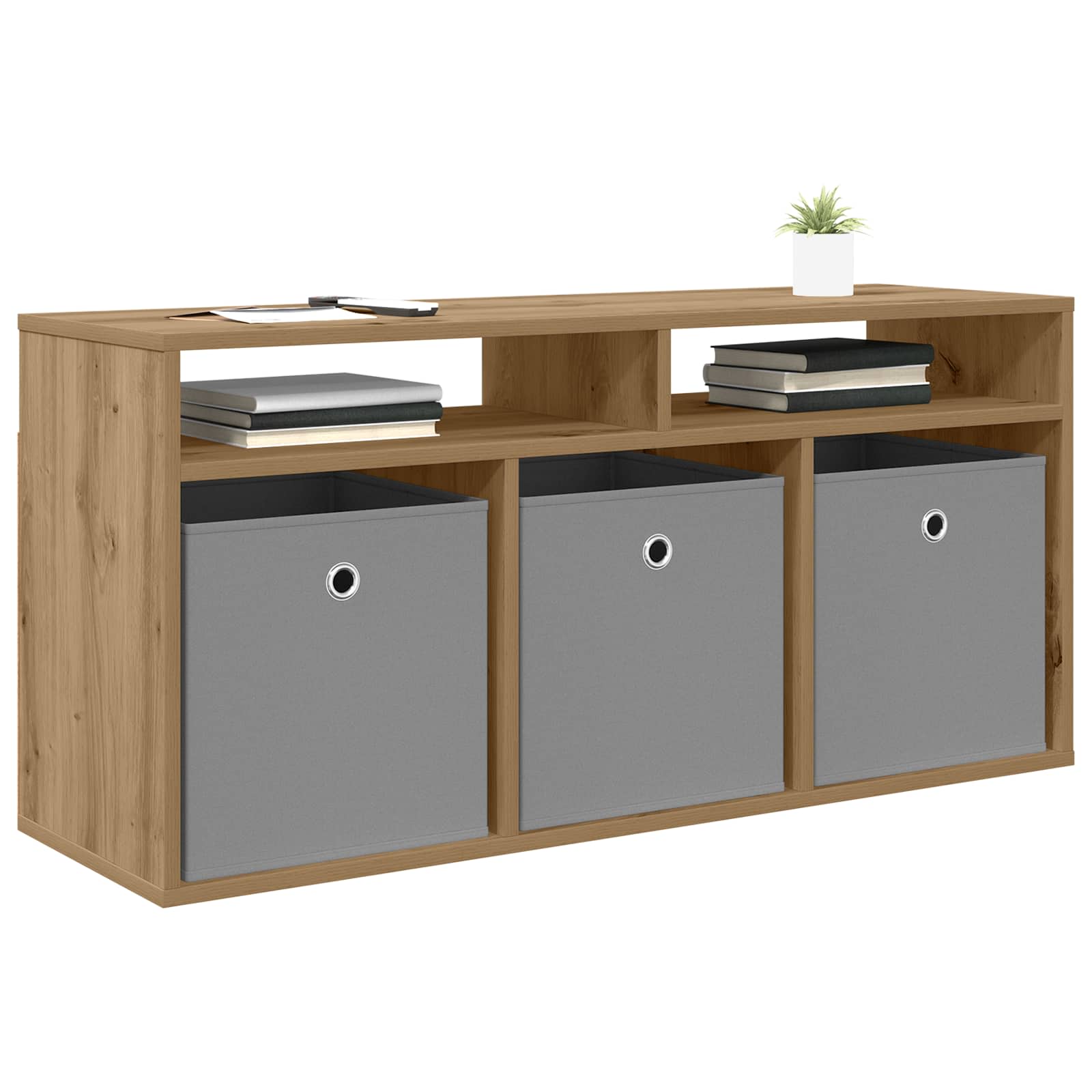 vidaXL Lowboard 102 x 32 x 48.5 cm Artisan Oak 3