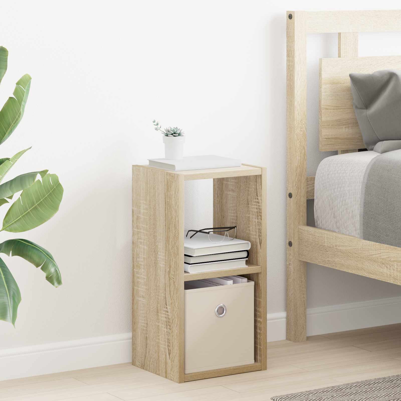 vidaXL Bedside Table 2 pcs Sonoma Oak 25.5 x 22 x 49.5 cm 4
