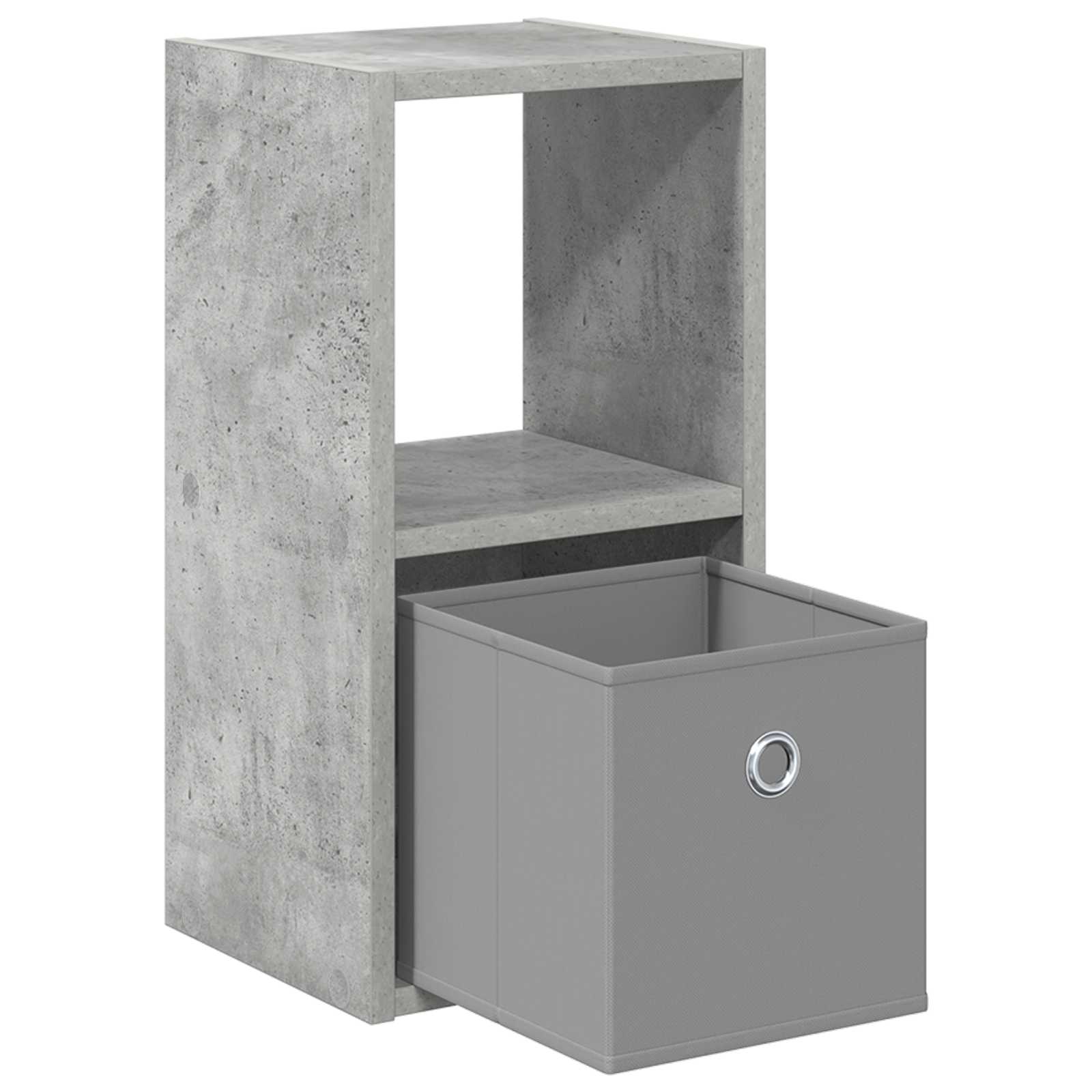 vidaXL Bedside Table 2 pcs Concrete Grey 25.5 x 22 x 49.5 cm 5