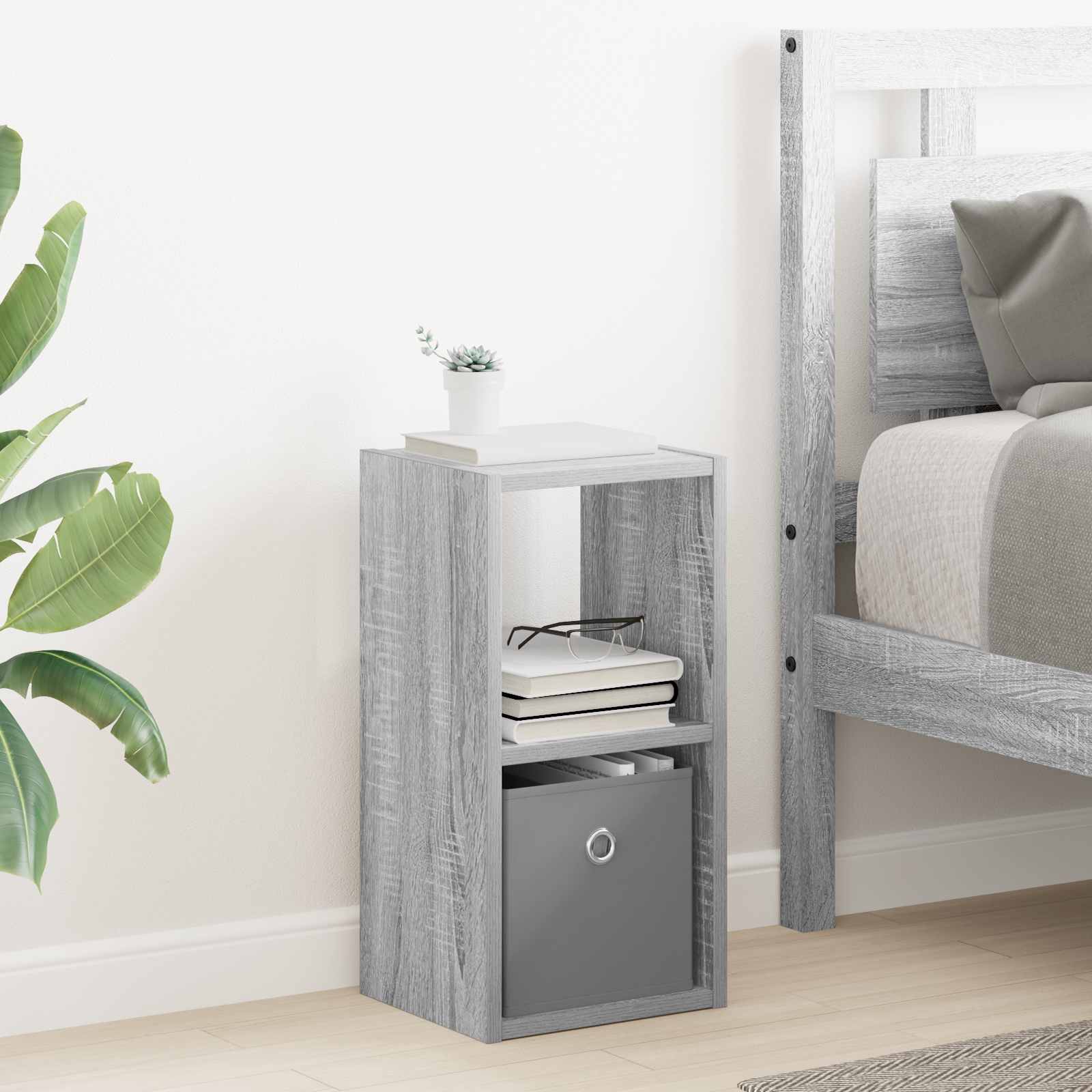 vidaXL Bedside Table 2 pcs Grey Sonoma 25.5 x 22 x 49.5 cm 4