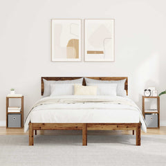 vidaXL Bedside Table 2 pcs Old Wood 25.5 x 22 x 49.5 cm 1
