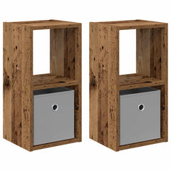 vidaXL Bedside Table 2 pcs Old Wood 25.5 x 22 x 49.5 cm 2