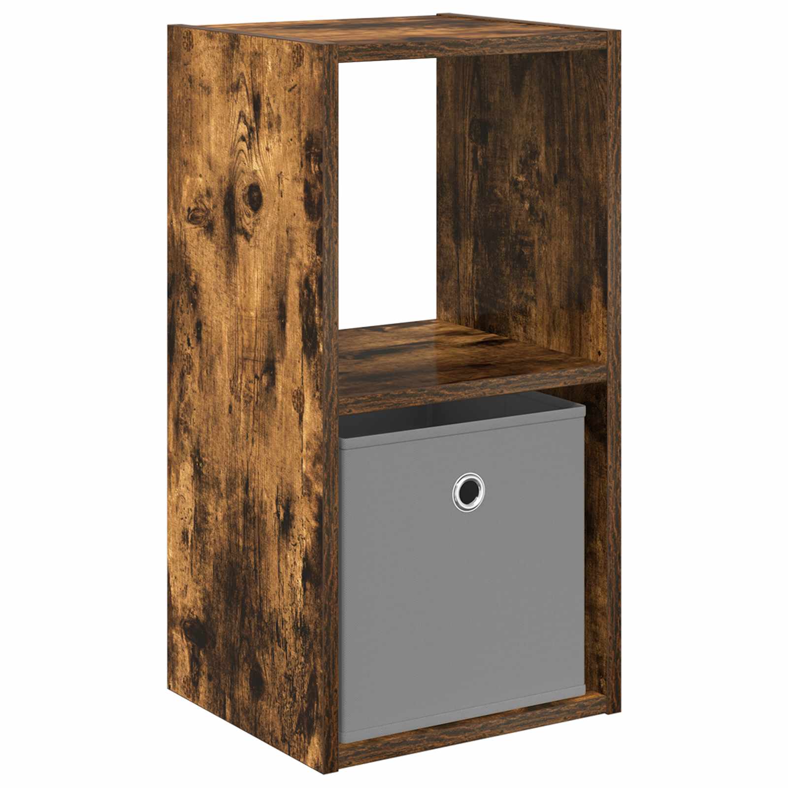 vidaXL Bedside Table Smoked Oak 30.5 x 27 x 59.5 cm Engineered Wood 2