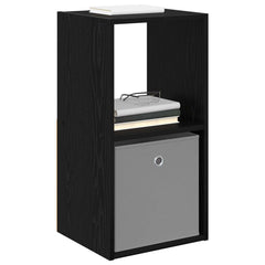 vidaXL Bedside Table Black Oak 35 x 32 x 68.5 cm Engineered Wood 3