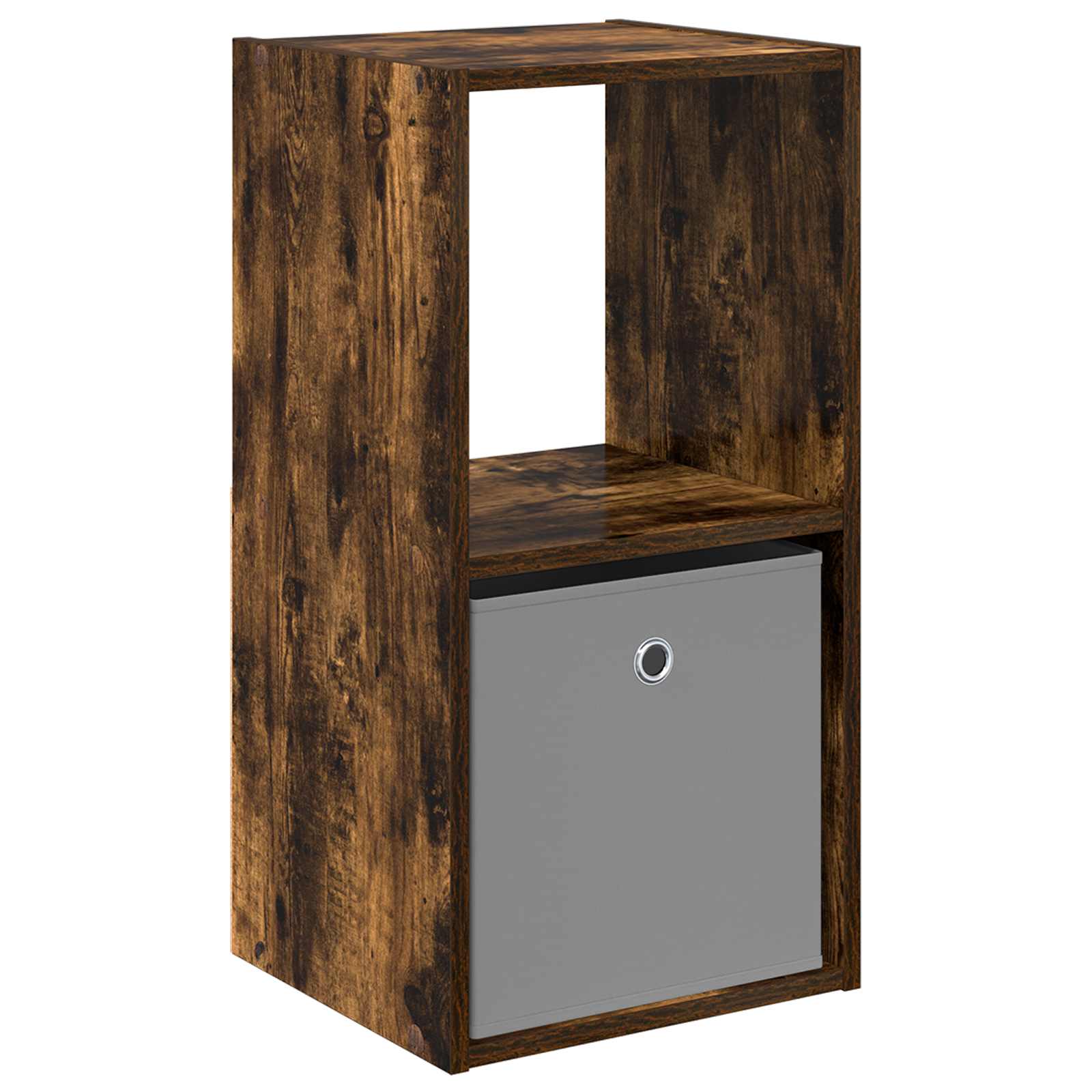 vidaXL Bedside Table Smoked Oak 35 x 32 x 68.5 cm Engineered Wood 2
