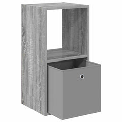 vidaXL Bedside Table Grey Sonoma 35 x 32 x 68.5 cm Engineered Wood 5