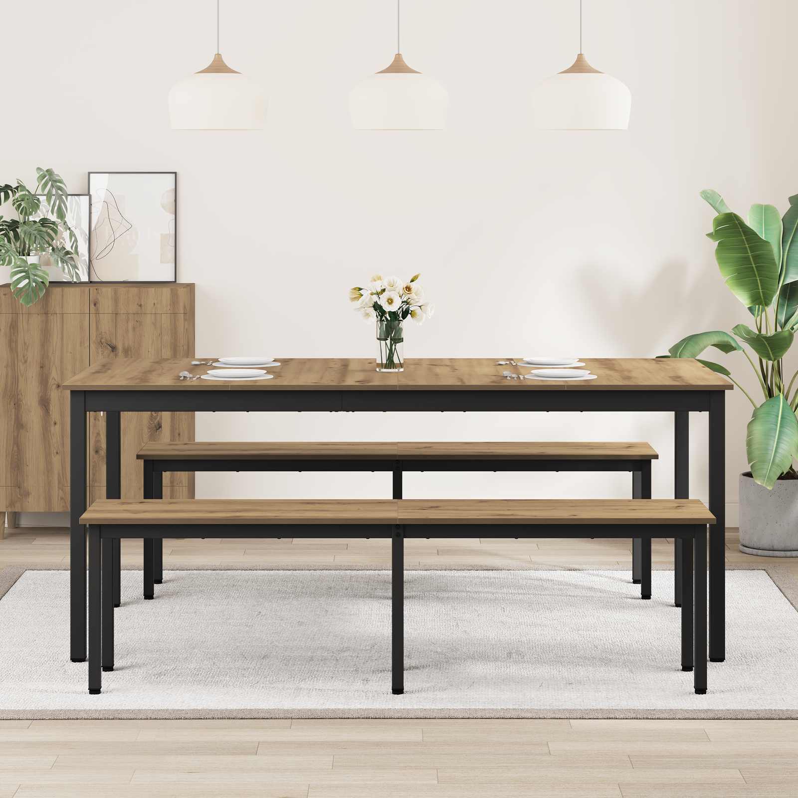 vidaXL Dining Tables 180 x 90 x 75 cm Engineered Wood Rectangular 4
