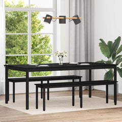 vidaXL Dining Tables Engineered Wood Black Oak