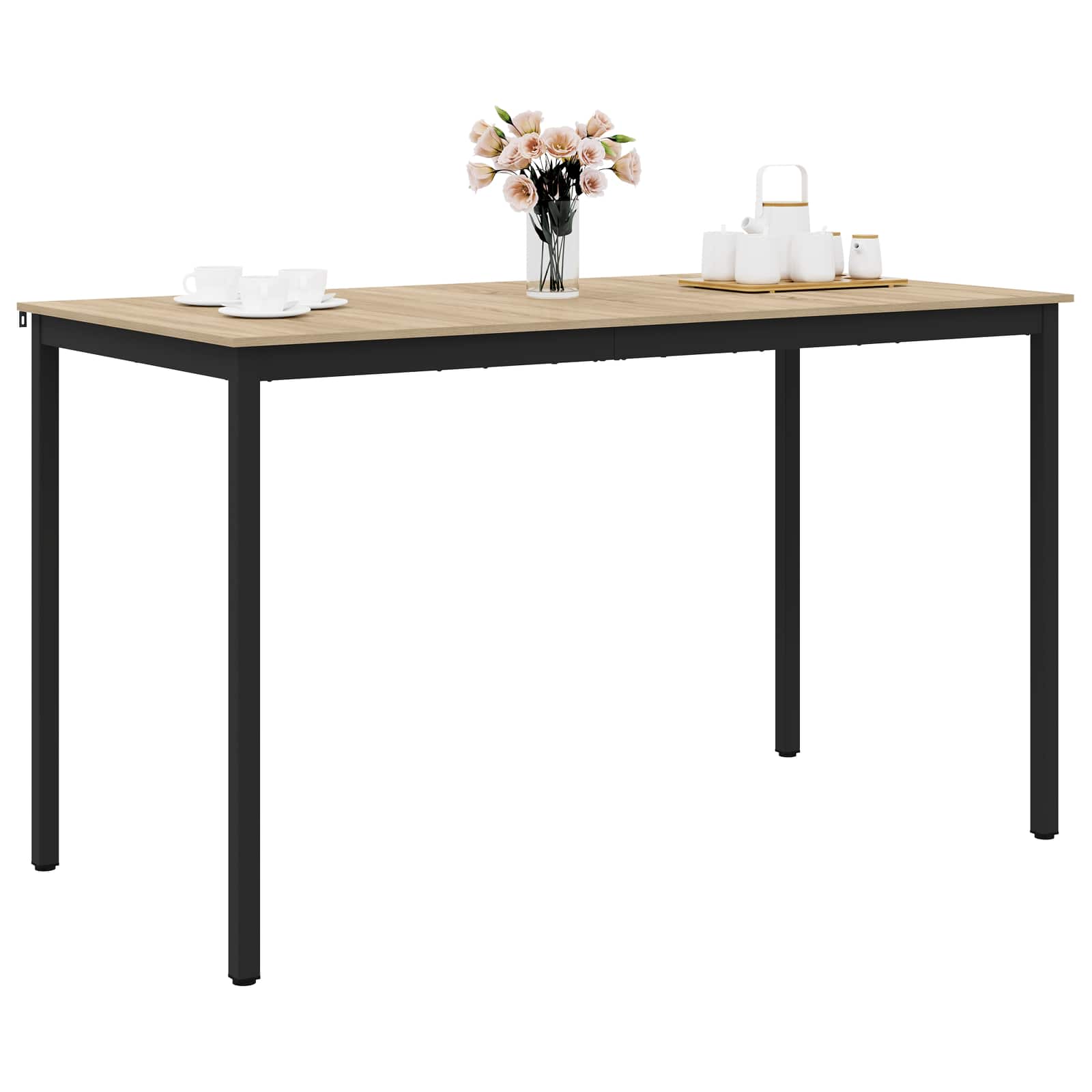 vidaXL Standing Bar Table Engineered Wood Rectangular 3