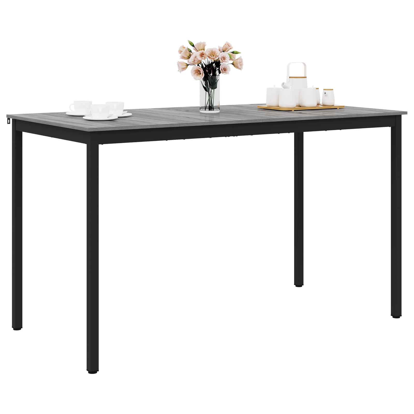 vidaXL Standing Bar Table Engineered Wood Rectangular 3