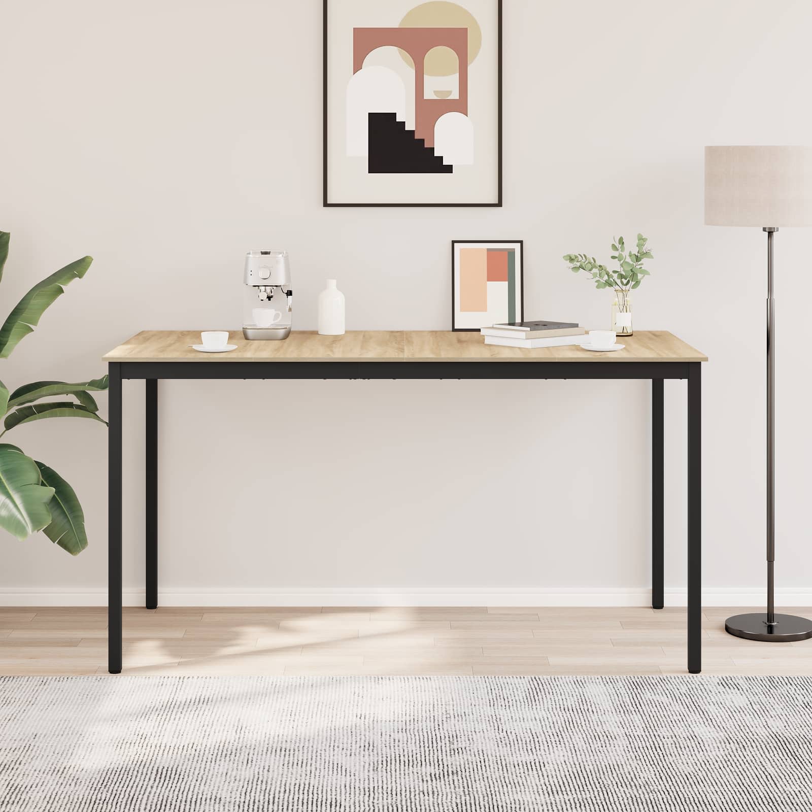 vidaXL Standing Bar Table Engineered Wood Rectangular 4